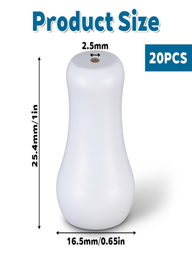 Qulkws 20Pcs White Plastic Cord Tassel Blind Pull Cord Knobs Blind Cords Pull End Blinds Cords Replacement Parts for Curtain Craft Shades - Image 2